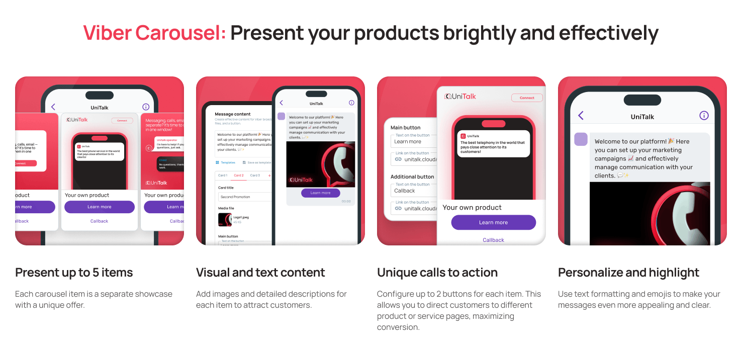 Viber Carousel in UniTalk messaging - UniTalk Blog
